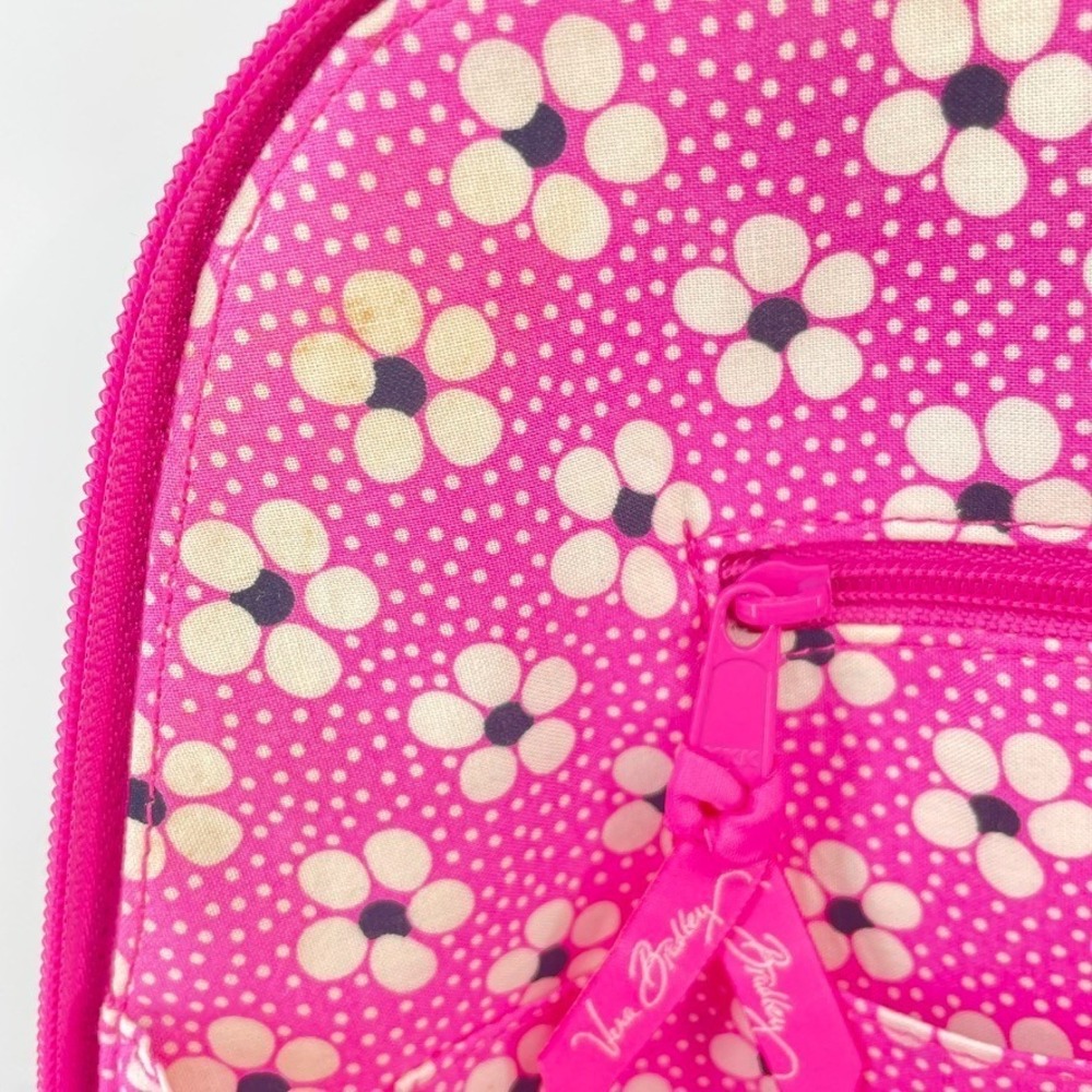 Vera Bradley Priscilla Pink Floral Bowler Bag Shoulder Bag Handbag Travel Tote - Picture 10 of 14